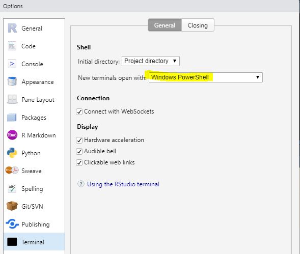 PowerShell Option